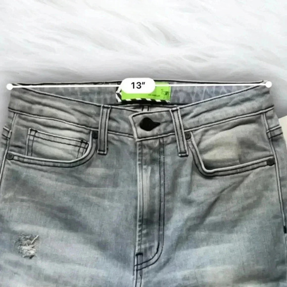 Free People X Sandrine Rose NWT Mid-Rise Skinny‎ Distressed Jeans Blue Size 26 - Picture 9 of 10